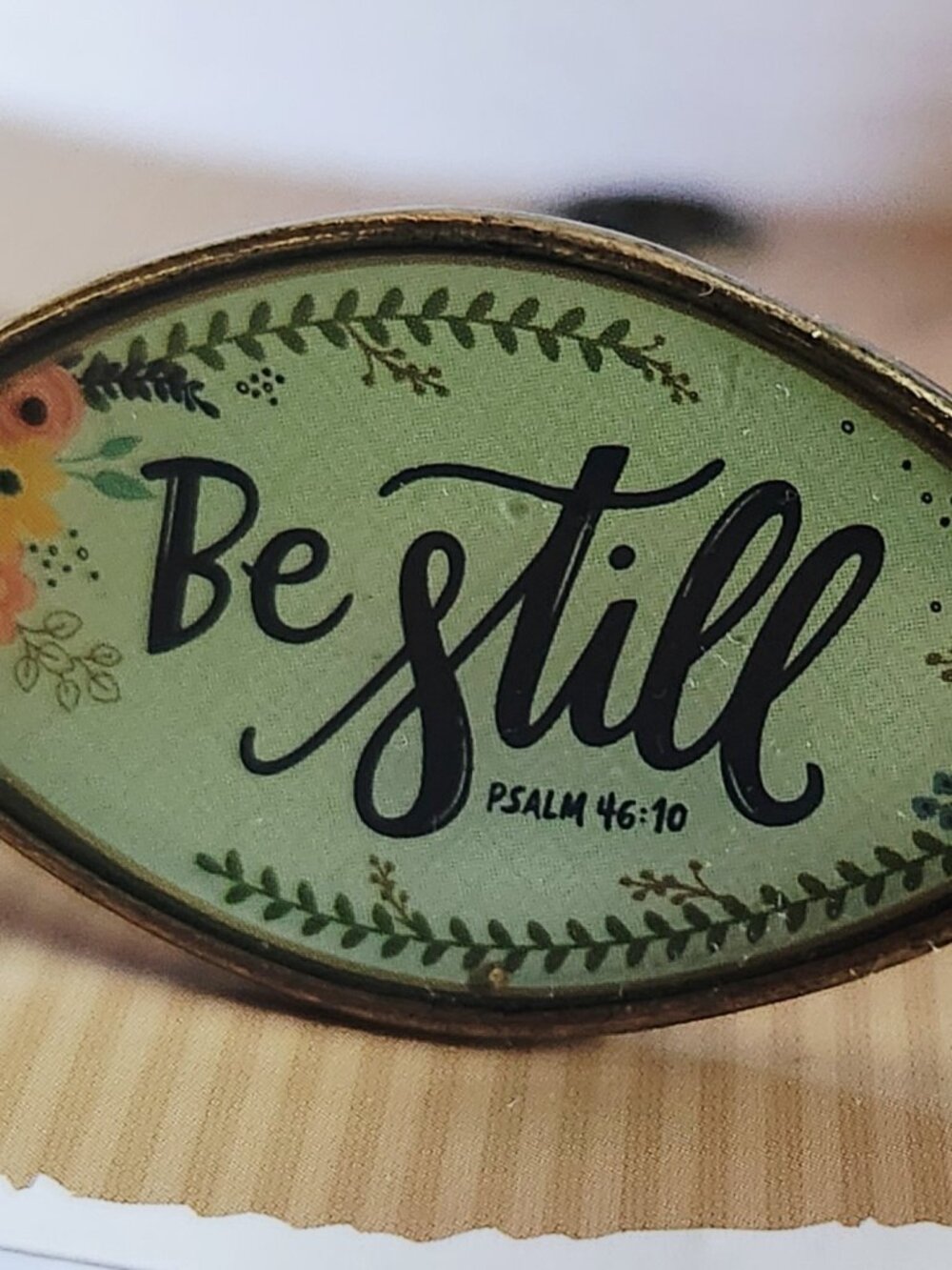Bella Grace "Be Still" cuffed bracelet